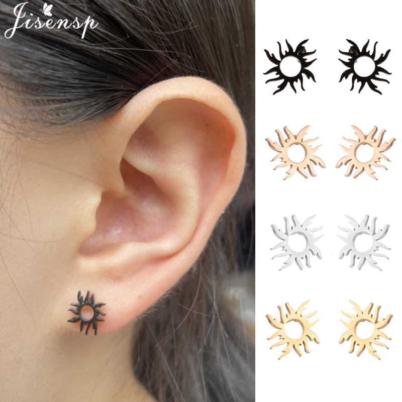 Ethnic Fashion Show - Ethnic Stainless Steel Earrings Sun Totem