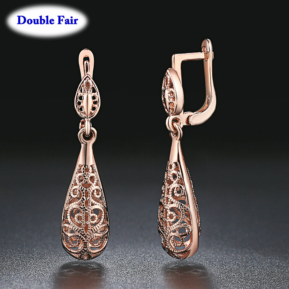 Women'S Ethnic Fashion Brands - Ethnic Style Vintage Waterdrop Earrings Rose