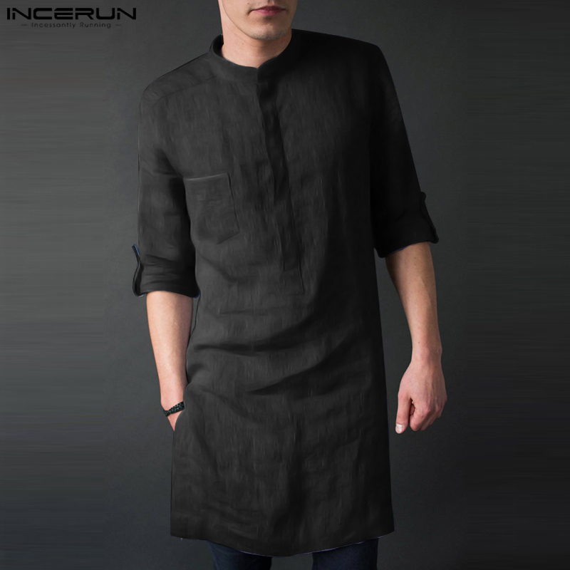 INCERUN Men's Long Sleeve Midi - Kurta Men Cotton review and price