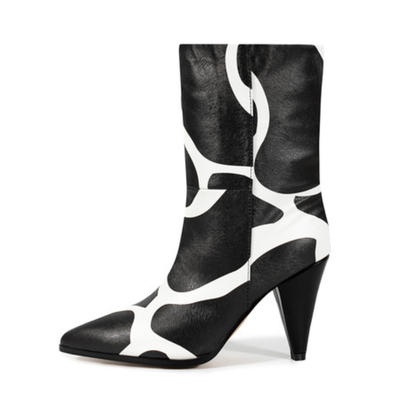 Bicolor Spike Heels Pull On Fa - Ethnic Fashion Runway review and price