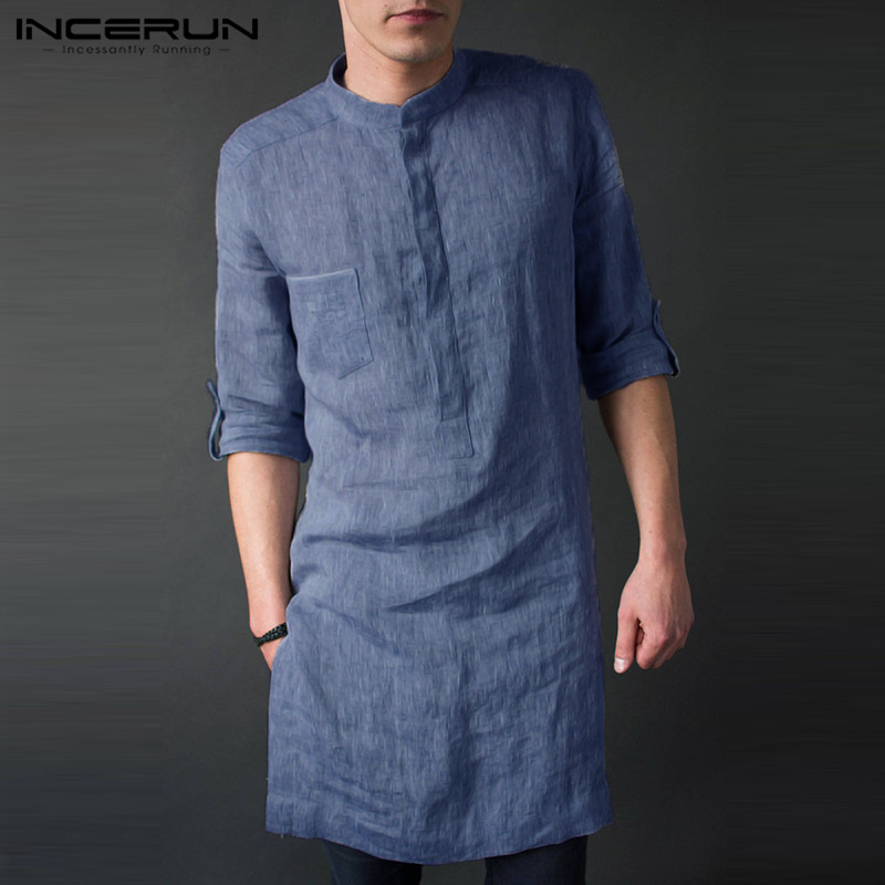 INCERUN Men's Long Sleeve Midi - Kurta Men Cotton review and price