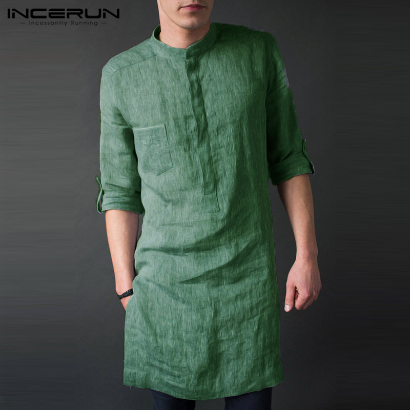 INCERUN Men's Long Sleeve Midi - Kurta Men Cotton review and price