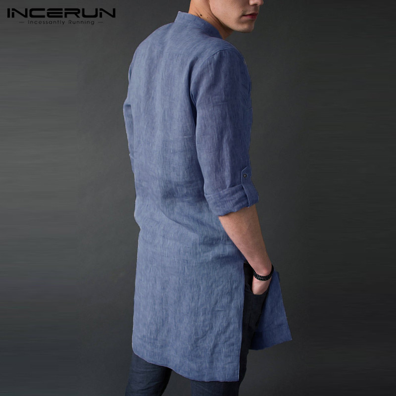 INCERUN Men's Long Sleeve Midi - Kurta Men Cotton review and price