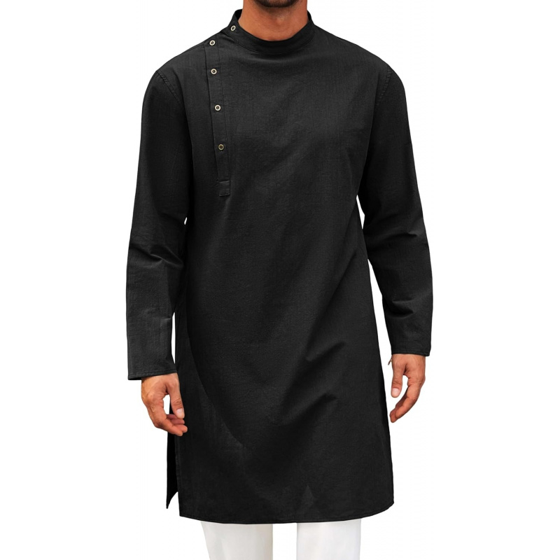 Mens Kaftan Thobe Robe Long Sl - Kurta Men Cotton review and price