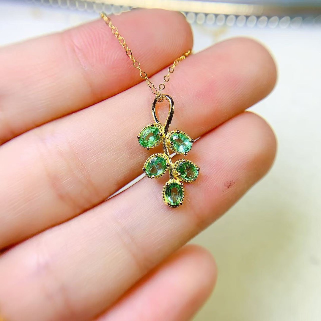 Opulent Genuine Emerald S925 S - Ethnic Fashion Designer review and price