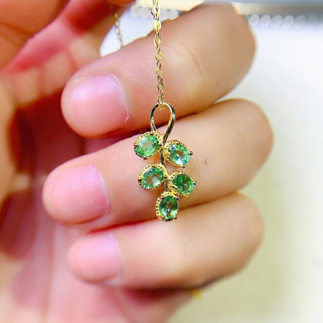 Opulent Genuine Emerald S925 S - Ethnic Fashion Designer review and price