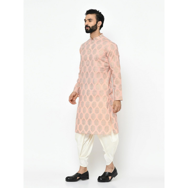Mens Kurta - Printed Cotton Bl - Kurta Men Cotton review and price