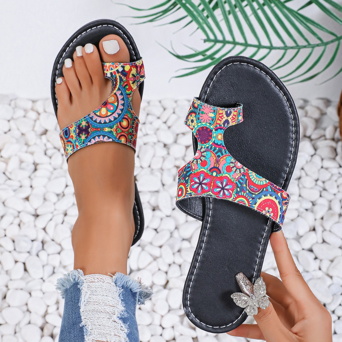 Wide Width Ethnic Flat Sandals - Women'S Ethnic Fashion Brands review and price