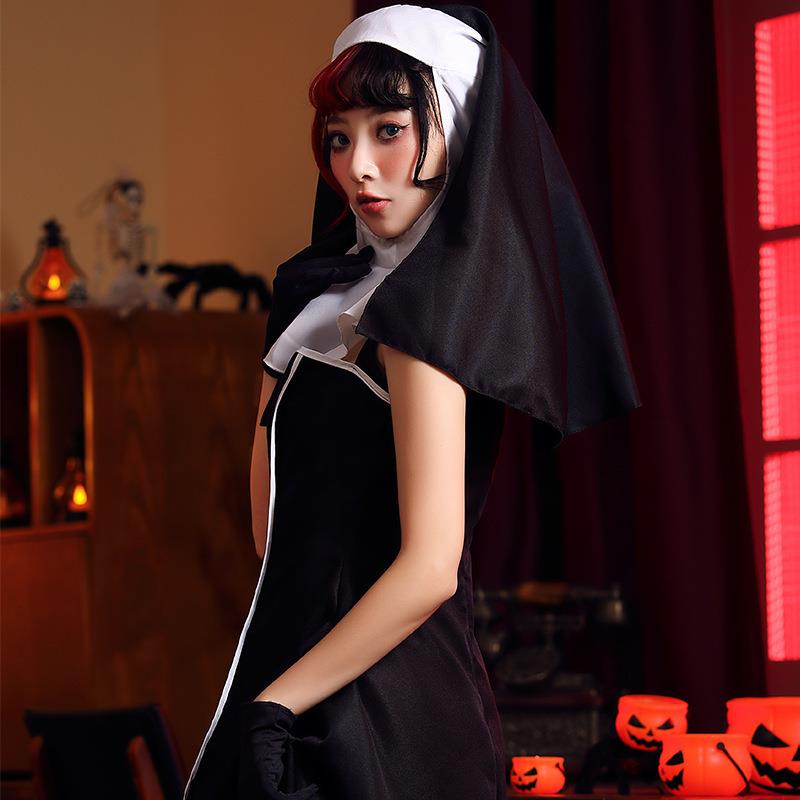 Halloween Party Nun Short Skir - Ethnic Wear review and price