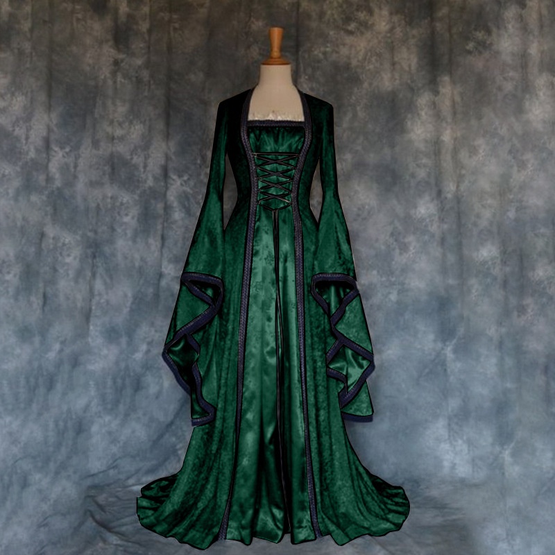 Retro Medieval Court Dress Wom - Ethnic Wear review and price