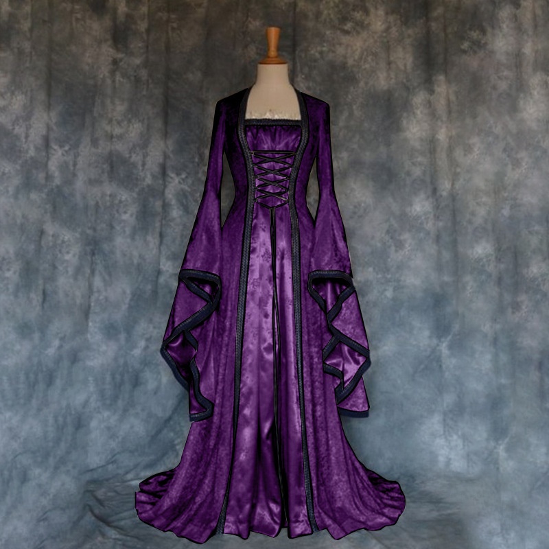 Retro Medieval Court Dress Wom - Ethnic Wear review and price