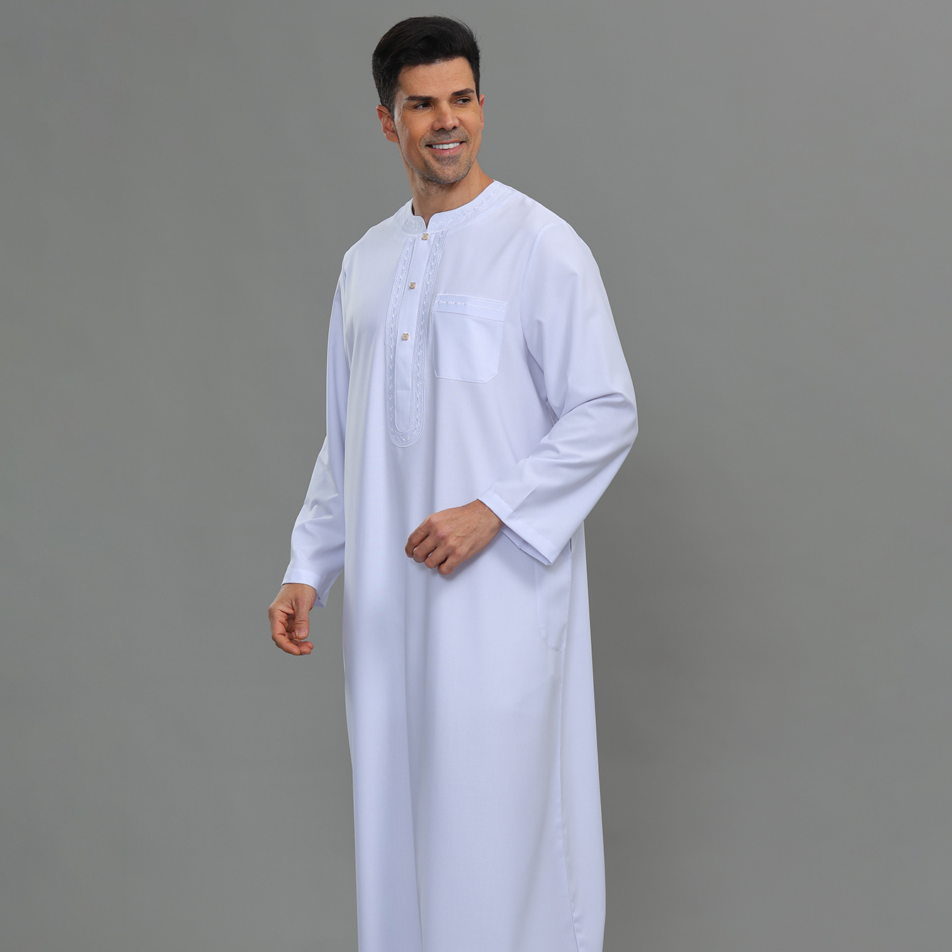 Mens Kaftan Thobe Button Down  - Kurta Men Cotton review and price