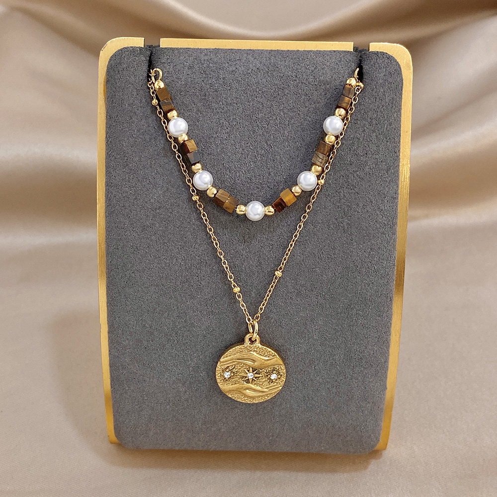Retro Tiger's Eye Pearl Beaded - Ethnic Fashion Show review and price