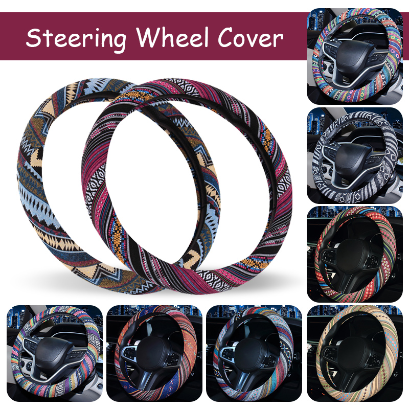 Ethnic Style Linen Car Steerin - Ethnic Fashion Hub review and price