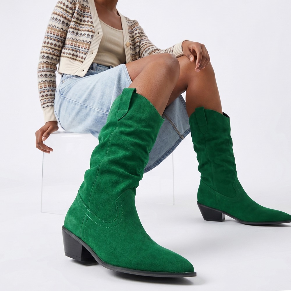 Fall Winter Velvet Short Boots - Ethnic Wear review and price